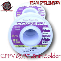 63/37 .031in .8mm Leaded Solder 10 Pack - Cyclone FPV